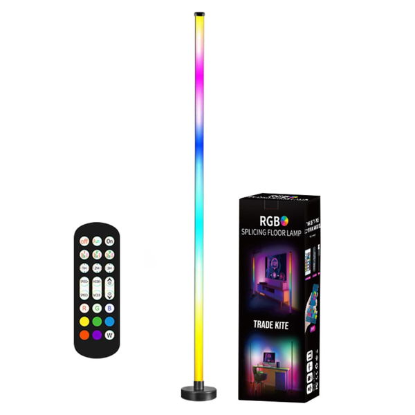 Trade Kite RGB LED Corner Floor Lamp with Remote, App Control, USB Powered