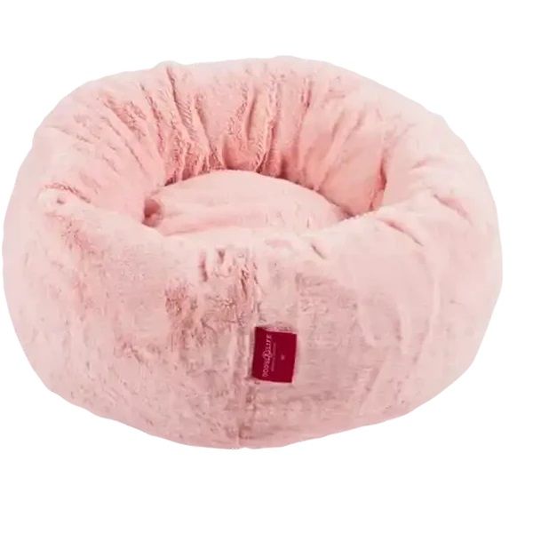 Small Pink Cuddler Dog Bed