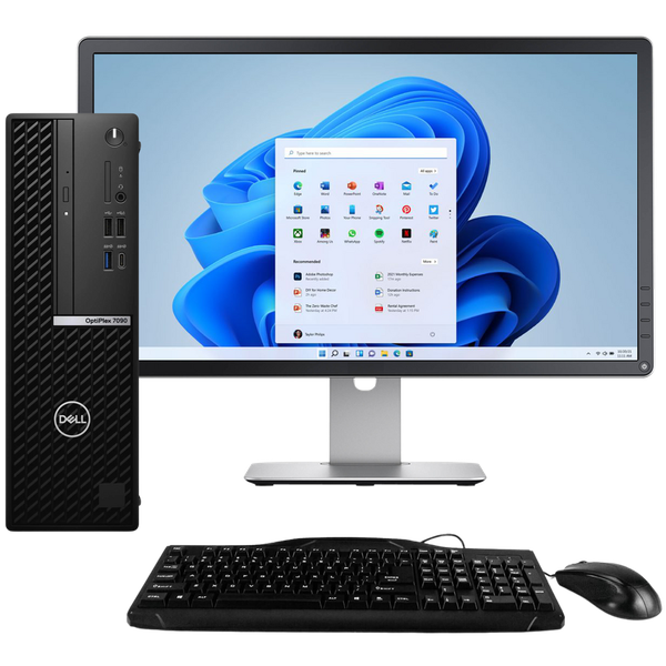 Dell OptiPlex 7090 Intel i5 Desktop PC with 16GB Ram + 23" Screen (Refurb)