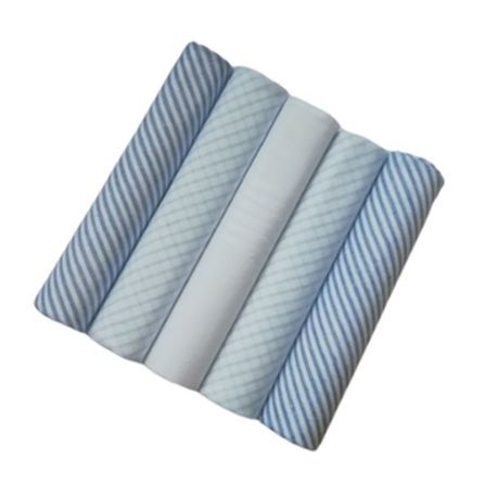 Handkerchief For Men 5 Pack Gift Star Stripe Light Blue Image