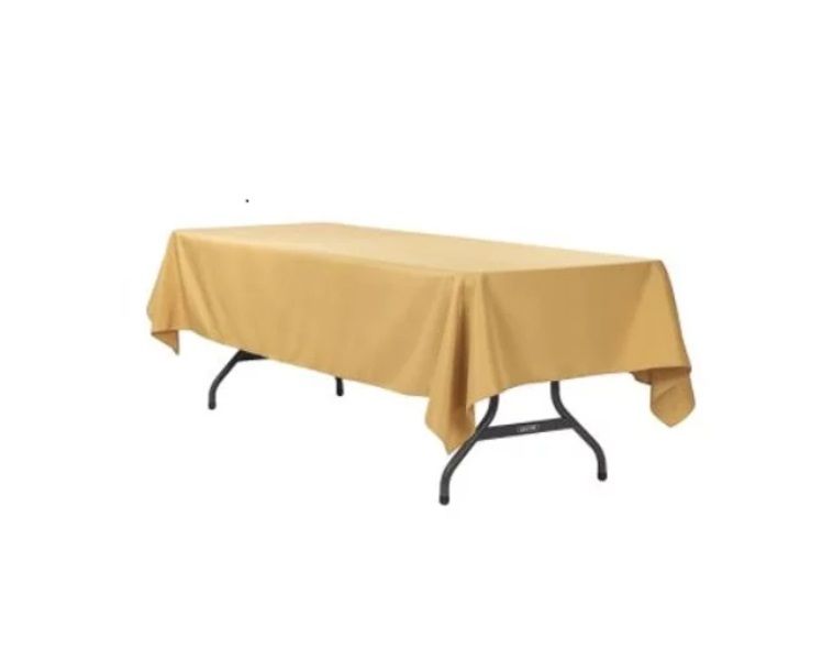 SAER 10 Seater Rectangular ShortTablecloth- Gold