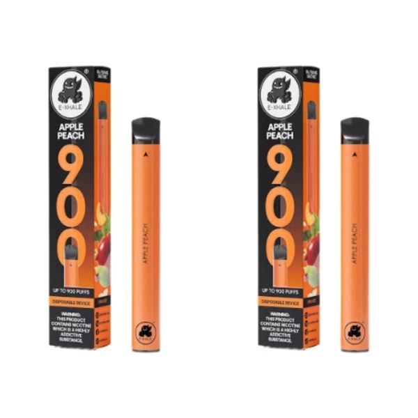 E-Xhale 900 Puffs Disposable Vapes - Apple Peach (Pack of 5)