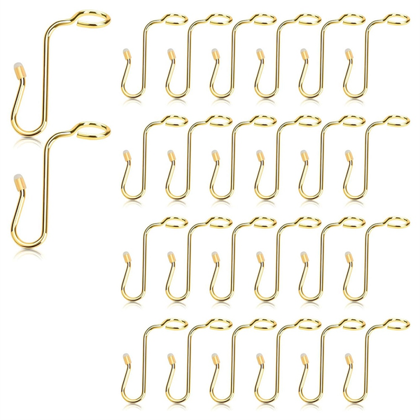 50Pcs Hanger Connector Hooks Hanger Extender Hooks Gold