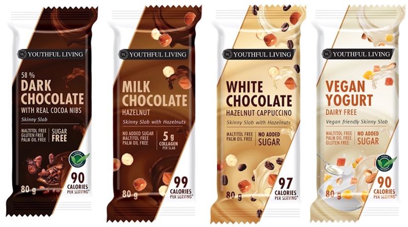 YL White Hazel Capp &amp; Milk Hazel &amp; Dark Choc &amp; Yogurt - 80g ea - 4 Slabs