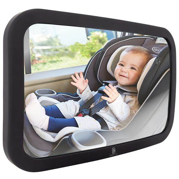 Babeniq Baby Car Mirror, Extra Large, Shatterproof, Crystal Clear View