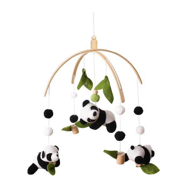 Panda Crib Mobile - Baby Hanging Toy ,With Bell, Montessori Baby Gift