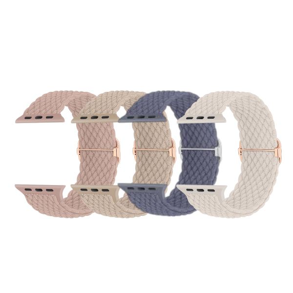4 Piece Premium Braided Nylon Watch Strap - Multicolour 42/44/45/49mm