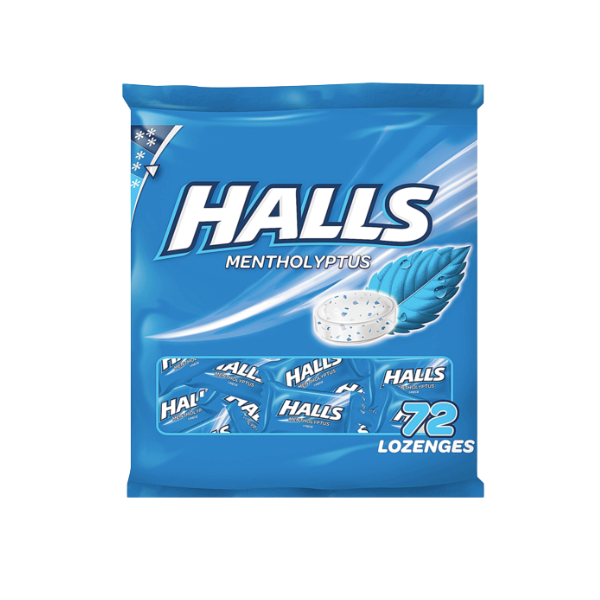 Halls- 72 Mentholyptus Flavoured Lozenges 4 x 200g