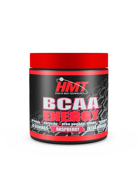 HMT BCAA Energy+caffeine (Vegan Friendly) 30 Servings - Raspberry