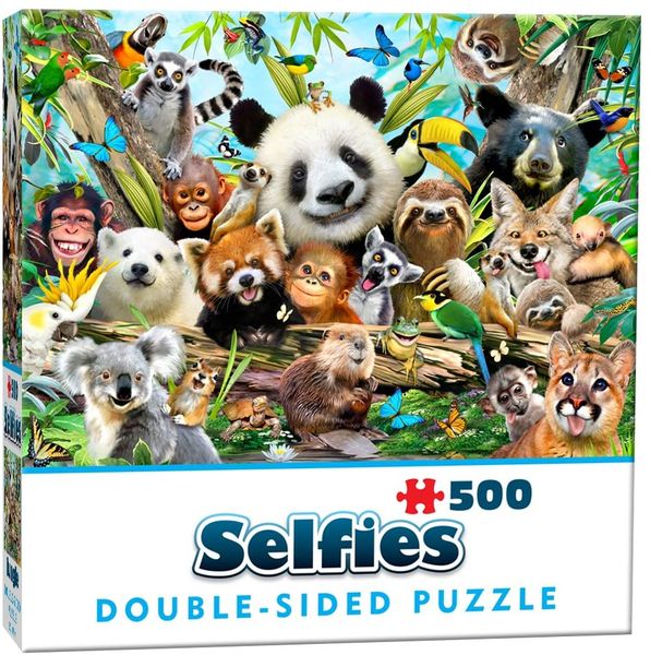 Selfies Double Sided 500 Piece Jungle Puzzle