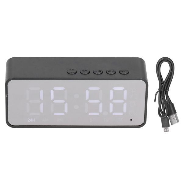 G50 Bluetooth Alarm Clock Speaker Wireless 5.0 MP3 Player Charging Black