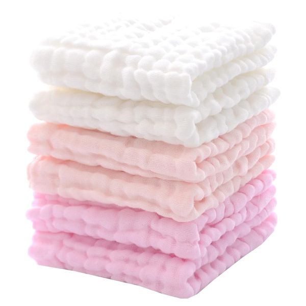 QYNIAL 6 Baby Washcloths Soft Cotton 30x30cm