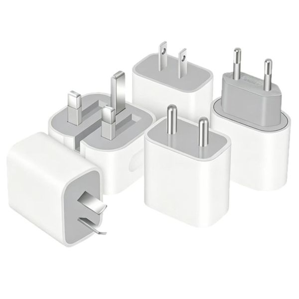 20W USB-C Fast Charging Adapter with UK Three-Pin Plug