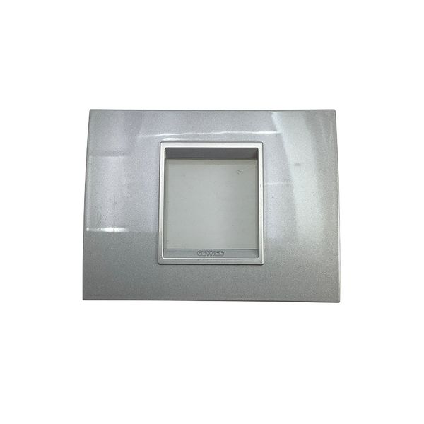 ACDC - Gewiss CHORUS LUX 2-Gang Metal Cover Plate (Gunbarrel Grey)