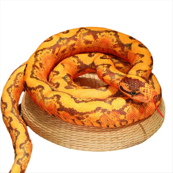 Simulation Python Plush Toy Gift Orange Ring Python