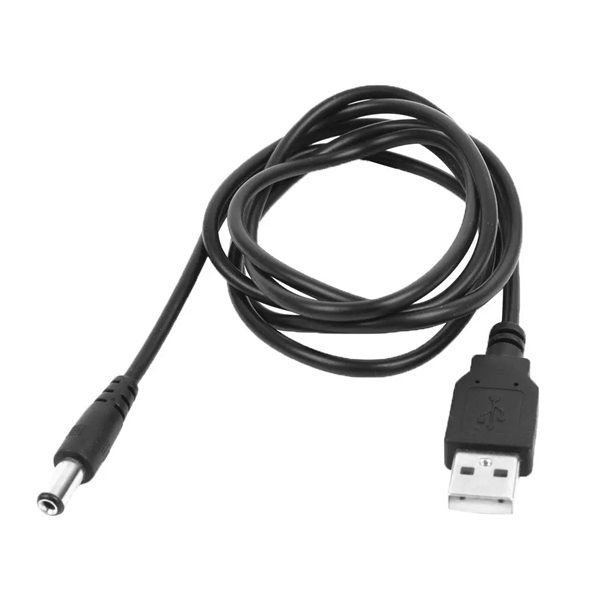 USB to DC 5.5mm x 2.1mm Power Cable 1.5M