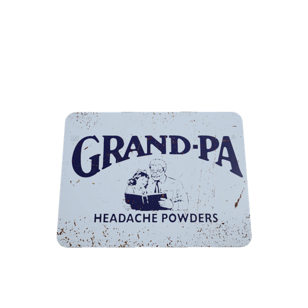 Grand-Pa Headache Powders Vintage Style Mouse Pad - Nostalgic SA Desk Gift