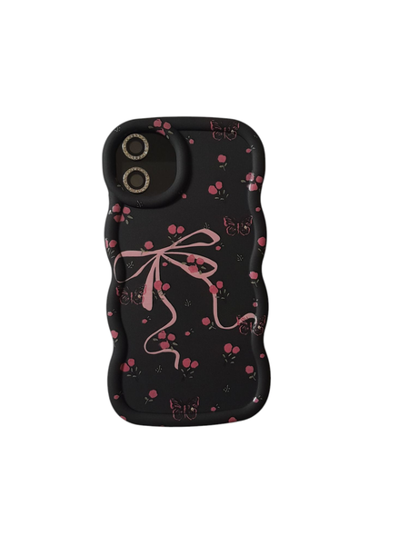 Bow Knot Designs-Black Phone Case Compatible With Samsung Galaxy A14