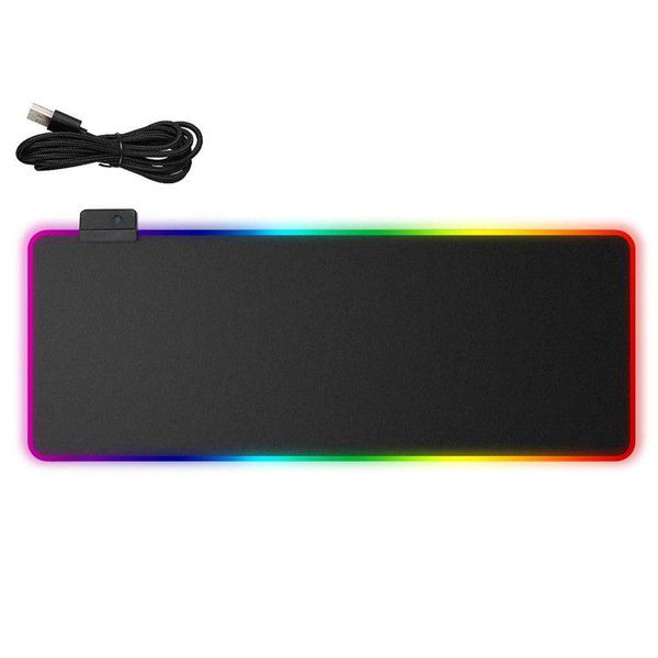 RGB Colourful Gaming Mouse Pad - Extra Large - Black