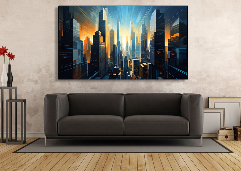 Canvas Wall Art - Skyline Sonata abstract - HC1187
