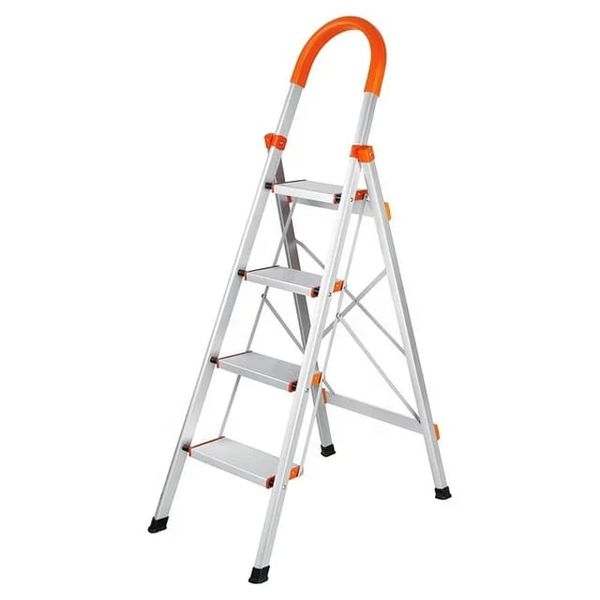 4 steps Aluminum Folding Household Handrail Ladder