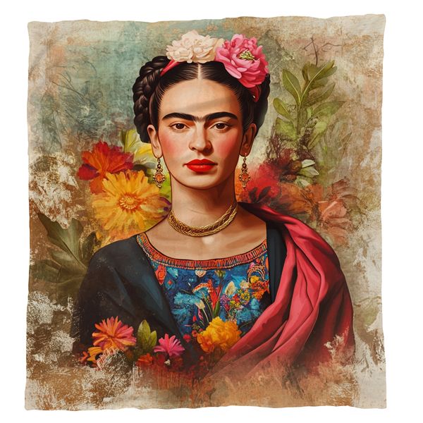 Frida Kahlo Hindi Light Weight Fleece Blanket