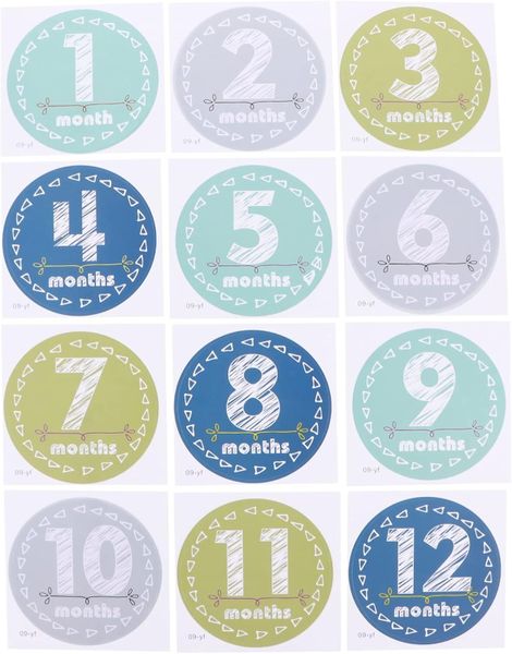 Monthly Milestone Photo Stickers for Newborns Capture Special Moments