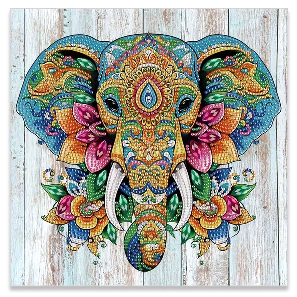 Diamond Dot Art Painting Kit Elephant Craft - Sparkling 5D DIY Fun