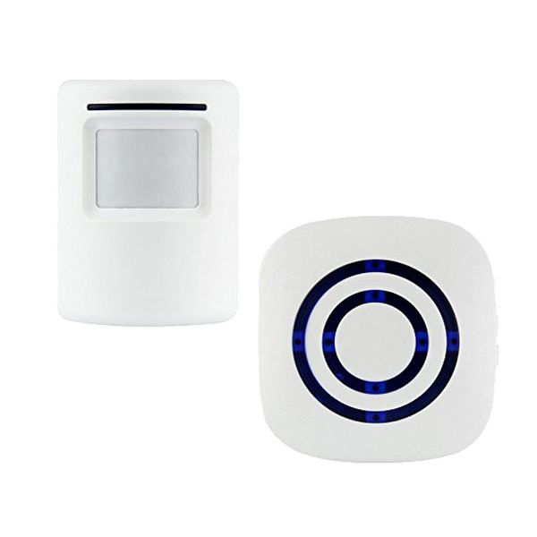 Wireless Infrared Motion Sensor Doorbell with 38 Chimes and LED Alerts