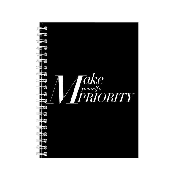 Priority A5 Notebook Spiral Lined Motivational Sayings Graphic Notepad 185
