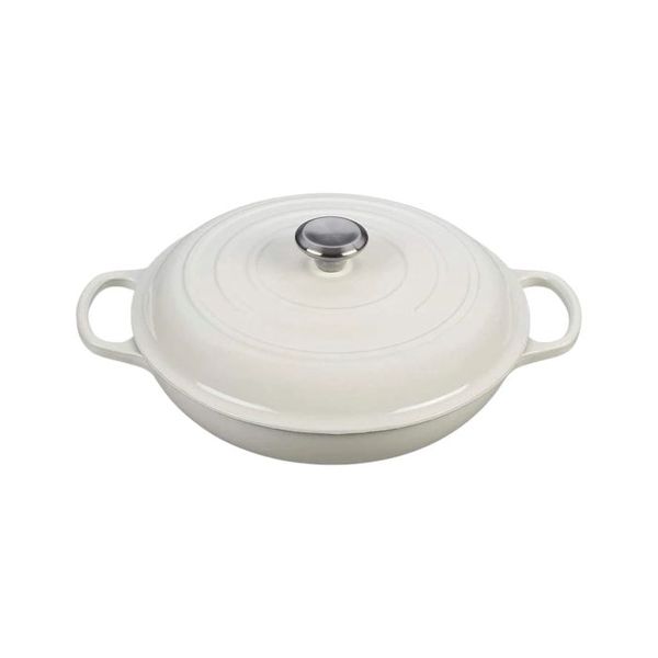 Heavy-Duty Cast Iron Saucepan - Enamel Finish (30 cm)