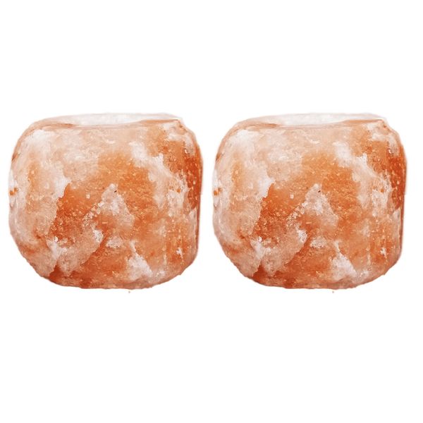 Himalayan Salt Candle Holder - 2 Pack