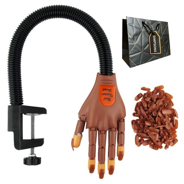 Flexible Movable Nail Training Practice Hand &amp; Luxury Simpsons Bag