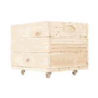 Pallet Wood Storage Crate on Wheels
