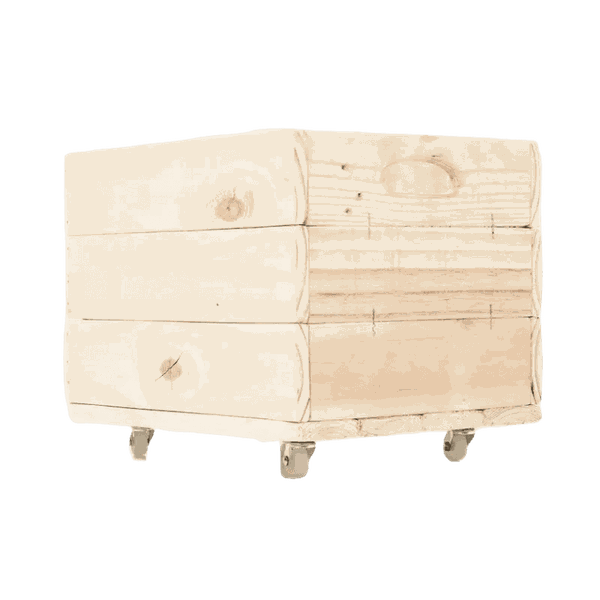 Rooted Wood Designs - Pallet Wooden Solid Storage /Uitlity Crate on Wheels