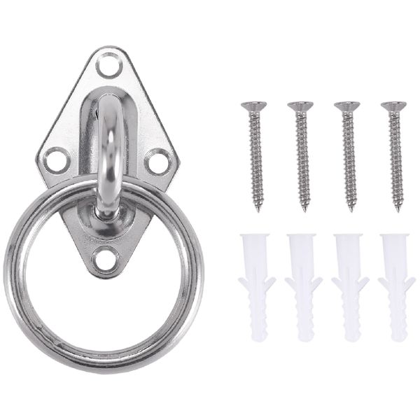 80Mmx50Mm Mounting Hook For Wall Or Ceiling With Round Ring Stainless Steel