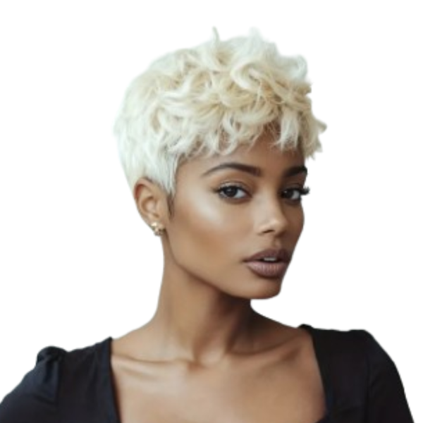 Blonde Short Pixie Wig.