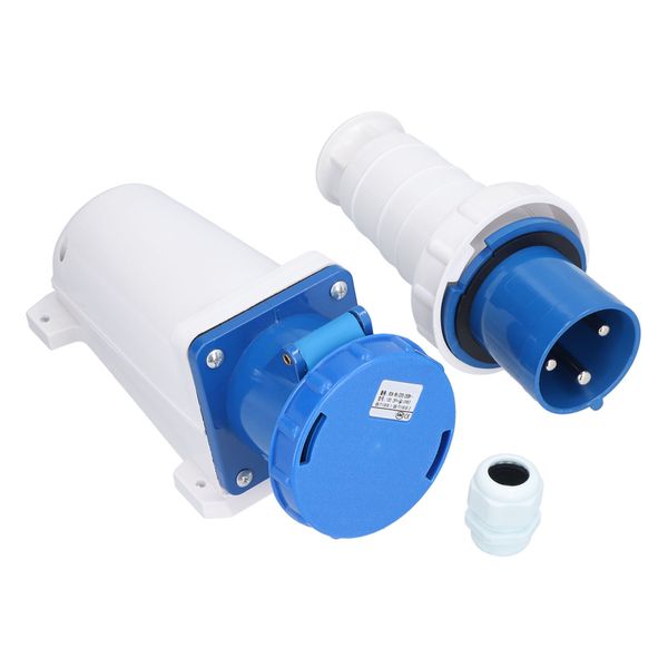 3 Phase Waterproof Industrial Plug 63A 2P+E 220-250V compatible with CEE