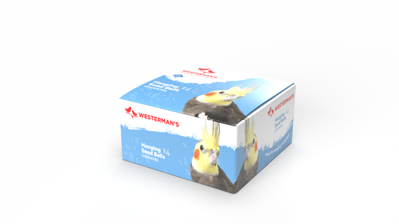Westermans cockatiel mini hanging seed bell x 4