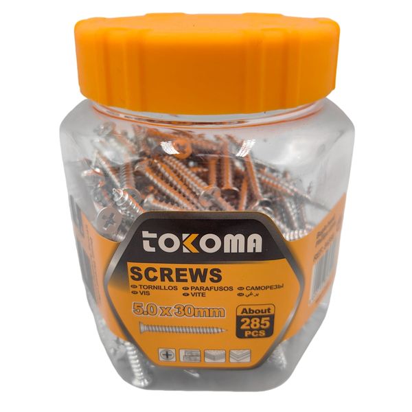 Tokoma 5.0 x 30mm Phillips Bugle Head Screws 285 PCS