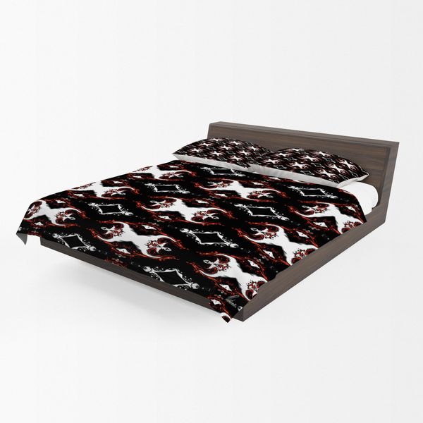 Red Collision Duvet Cover Set By Nathan Pieterse image