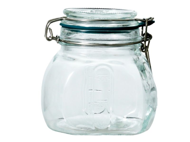 Glass Food Storage Container with Cliplock Lid 500ml