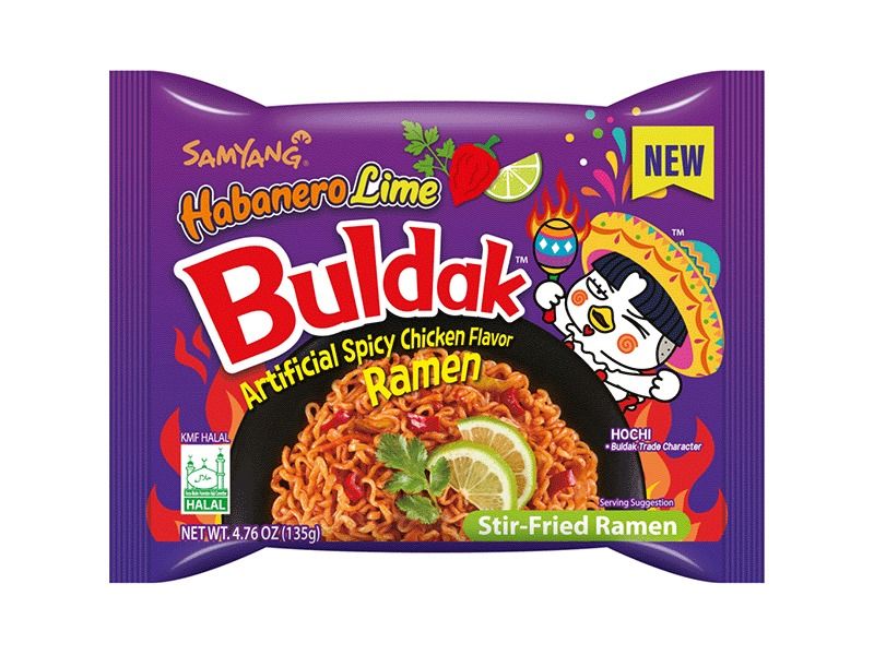 Samyang Hot Chicken Noodle Habanero &amp; Lime - 40 Pack