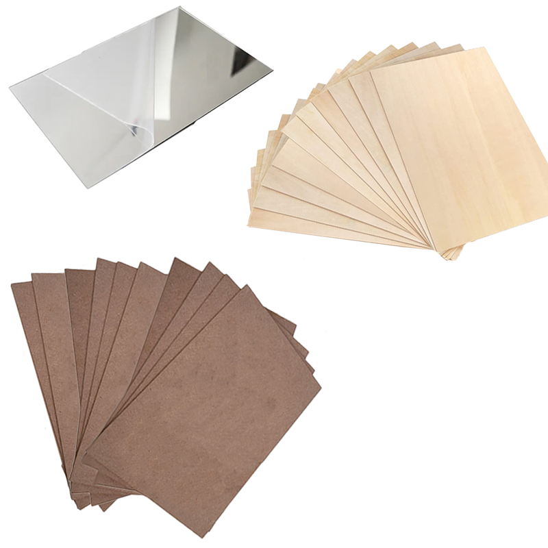 30 Sheets Thin MDF Wood Boards for Crafts, 2mm Medium Density