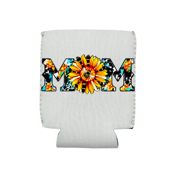 Mom Flower Printed Can Holder