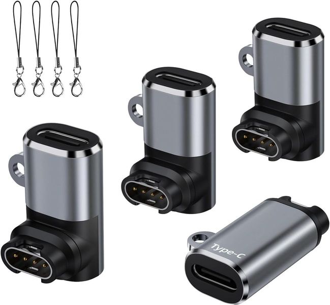 QYNIAL 4-Pack USB C Compatible With Garmin Watch Charger Cable Adapter