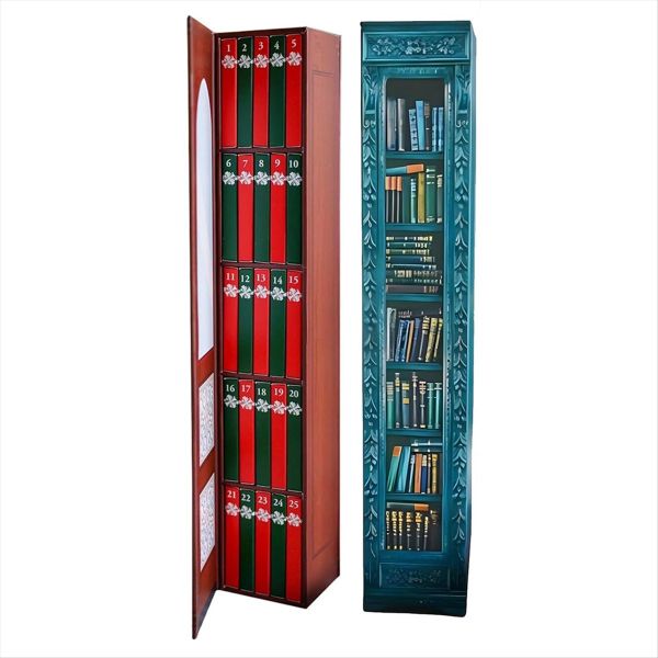 2Pack Mini Book Ornament Advent Calendar, Christmas Advent Calendar with Bo