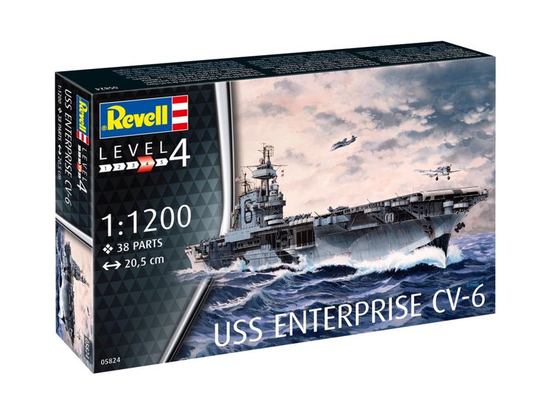 Revell 1/1200 USS Enterprise CV-6 Plastic Model Kit