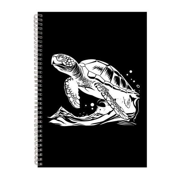 In Waves A4 Notebook Spiral Lined Trendy Notepad Turtle Idea 386