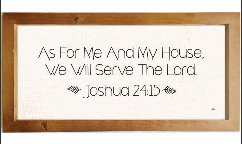 As For Me And My House Wall Art-Size: W-630mm X H-310mm